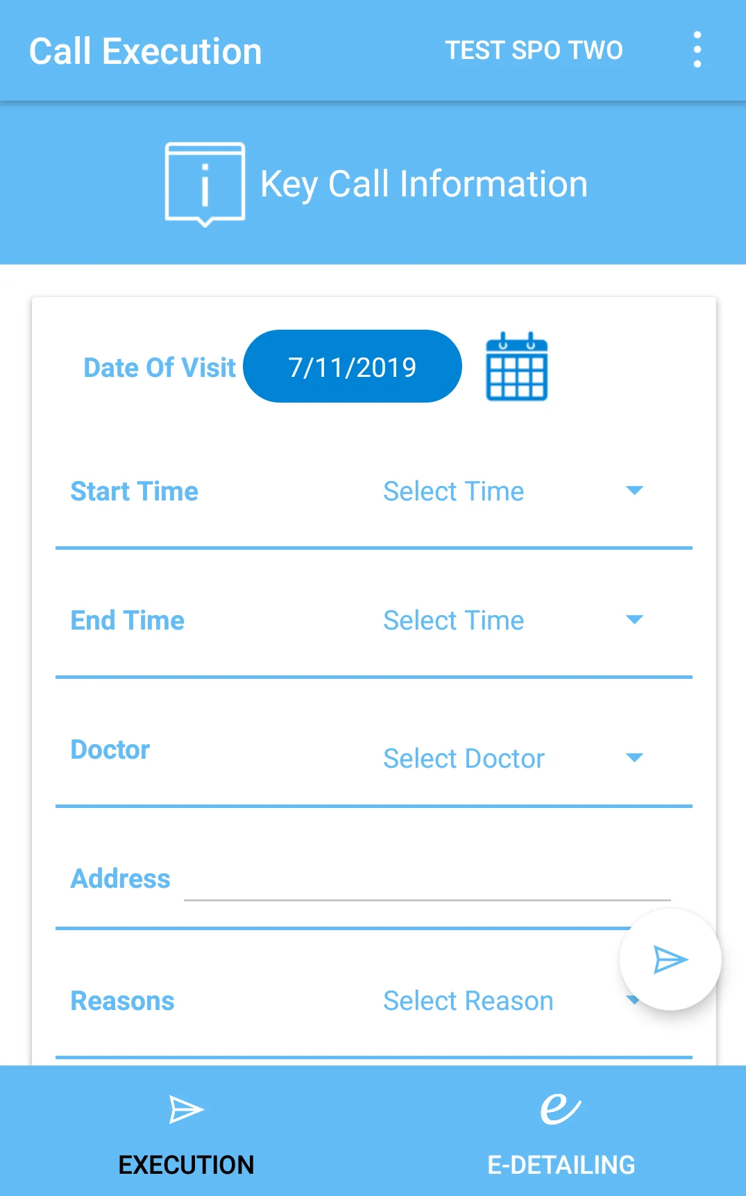 ATCO-SFE Execution screenshot